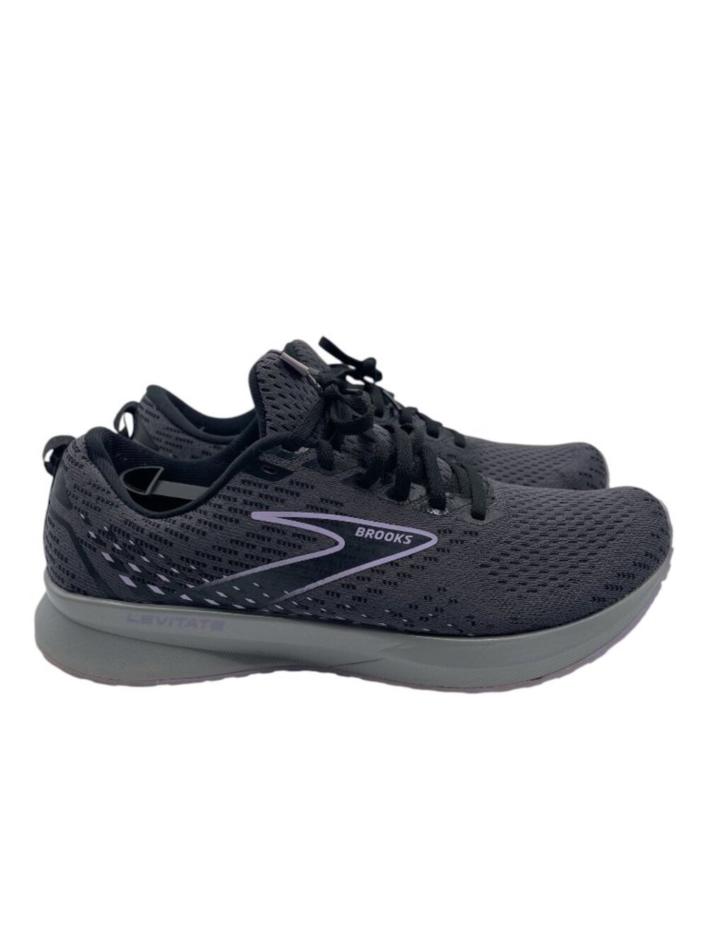 Brook Levitate 5 Woman's 9.5B Deep Grey, Purple Running Sneakers